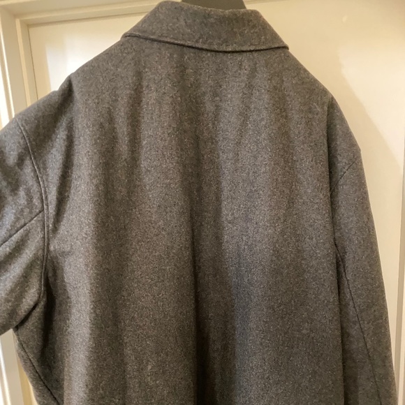Grey Wool Over Coat Big and Tall 4XL Tall 3/4 Quarter Trench - Picture 12 of 13